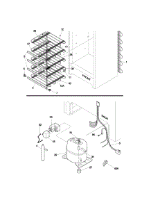 System parts for Kenmore Freezer 253.23114100 (25323114100, 253 23114100) from AppliancePartsPros.com