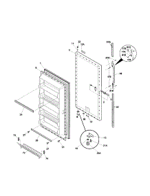 Door parts for Kenmore Freezer 253.23114101 (25323114101, 253 23114101) from AppliancePartsPros.com