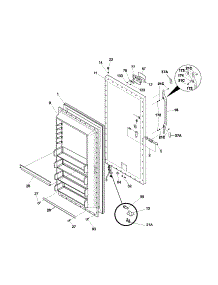 Door parts for Kenmore Freezer 253.23414101 (25323414101, 253 23414101) from AppliancePartsPros.com