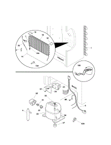 System parts for Kenmore Freezer 253.23424100 (25323424100, 253 23424100) from AppliancePartsPros.com
