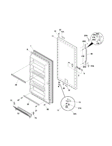 Door parts for Kenmore Freezer 253.23424100 (25323424100, 253 23424100) from AppliancePartsPros.com