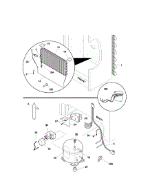 System parts for Kenmore Freezer 253.23424101 (25323424101, 253 23424101) from AppliancePartsPros.com