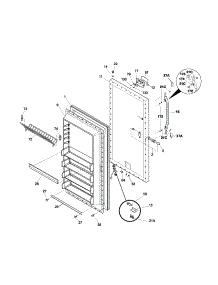 Door parts for Kenmore Freezer 253.23429100 (25323429100, 253 23429100) from AppliancePartsPros.com