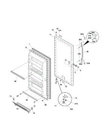 Door parts for Kenmore Freezer 253.23724100 (25323724100, 253 23724100) from AppliancePartsPros.com