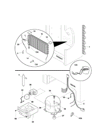 System parts for Kenmore Freezer 253.23725100 (25323725100, 253 23725100) from AppliancePartsPros.com