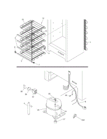 System parts for Kenmore Freezer 253.24042103 (25324042103, 253 24042103) from AppliancePartsPros.com