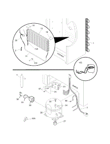 System parts for Kenmore Freezer 253.24082100 (25324082100, 253 24082100) from AppliancePartsPros.com