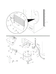 System parts for Kenmore Freezer 253.24082101 (25324082101, 253 24082101) from AppliancePartsPros.com