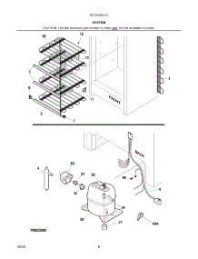 System parts for Kenmore Freezer 253.24202101 (25324202101, 253 24202101) from AppliancePartsPros.com