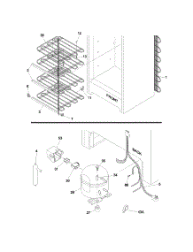 System parts for Kenmore Freezer 253.24422100 (25324422100, 253 24422100) from AppliancePartsPros.com