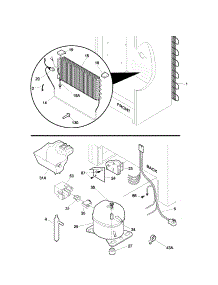 System parts for Kenmore Freezer 253.24452102 (25324452102, 253 24452102) from AppliancePartsPros.com