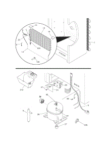 System parts for Kenmore Freezer 253.24452104 (25324452104, 253 24452104) from AppliancePartsPros.com