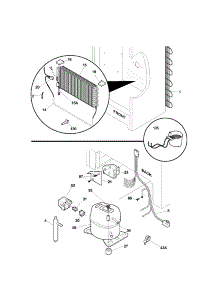 System parts for Kenmore Freezer 253.24462101 (25324462101, 253 24462101) from AppliancePartsPros.com