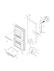 Door parts for Kenmore Freezer 253.24462103 (25324462103, 253 24462103) from AppliancePartsPros.com