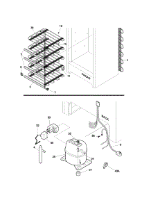 System parts for Kenmore Freezer 253.24722100 (25324722100, 253 24722100) from AppliancePartsPros.com