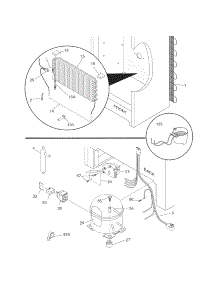 System parts for Kenmore Freezer 253.24752102 (25324752102, 253 24752102) from AppliancePartsPros.com
