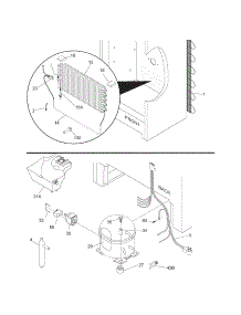 System parts for Kenmore Freezer 253.26052101 (25326052101, 253 26052101) from AppliancePartsPros.com