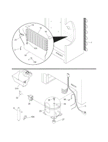System parts for Kenmore Freezer 253.26062100 (25326062100, 253 26062100) from AppliancePartsPros.com