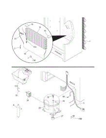 System parts for Kenmore Freezer 253.26062103 (25326062103, 253 26062103) from AppliancePartsPros.com