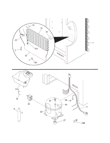 System parts for Kenmore Freezer 253.26062104 (25326062104, 253 26062104) from AppliancePartsPros.com