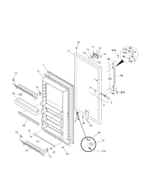 Door parts for Kenmore Freezer 253.26072100 (25326072100, 253 26072100) from AppliancePartsPros.com