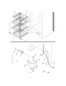 System parts for Kenmore Freezer 253.26202101 (25326202101, 253 26202101) from AppliancePartsPros.com
