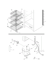 System parts for Kenmore Freezer 253.26428100 (25326428100, 253 26428100) from AppliancePartsPros.com