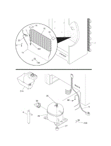 System parts for Kenmore Freezer 253.26432101 (25326432101, 253 26432101) from AppliancePartsPros.com