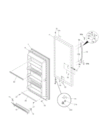 Door parts for Kenmore Freezer 253.26432103 (25326432103, 253 26432103) from AppliancePartsPros.com
