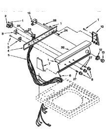 Control Panel parts for Kenmore Washer 110.92581110 (11092581110, 110 92581110) from AppliancePartsPros.com