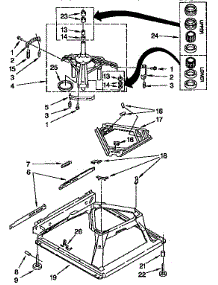 Machine Base parts for Kenmore Washer 110.92581110 (11092581110, 110 92581110) from AppliancePartsPros.com