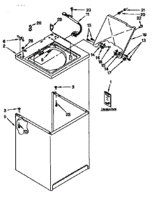 Top And Cabinet Parts parts for Kenmore Washer 110.92581200 (11092581200, 110 92581200) from AppliancePartsPros.com