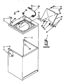 Top And Cabinet parts for Kenmore Washer 110.92581420 (11092581420, 110 92581420) from AppliancePartsPros.com