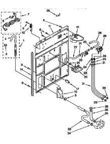 Rear Panel parts for Kenmore Washer 110.92581810 (11092581810, 110 92581810) from AppliancePartsPros.com