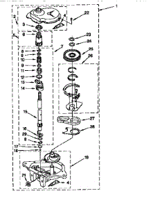 Gearcase parts for Kenmore Washer 110.92581820 (11092581820, 110 92581820) from AppliancePartsPros.com