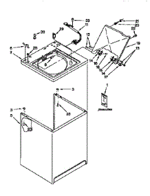 Top And Cabinet parts for Kenmore Washer 110.92582100 (11092582100, 110 92582100) from AppliancePartsPros.com