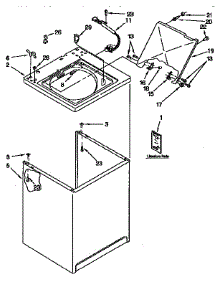 Top And Cabinet parts for Kenmore Washer 110.92582110 (11092582110, 110 92582110) from AppliancePartsPros.com