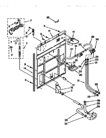 Rear Panel parts for Kenmore Washer 110.92582210 (11092582210, 110 92582210) from AppliancePartsPros.com