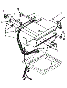 Control Panel parts for Kenmore Washer 110.92582810 (11092582810, 110 92582810) from AppliancePartsPros.com
