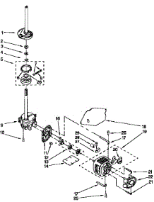 Motor And Pump parts for Kenmore Washer 110.92582820 (11092582820, 110 92582820) from AppliancePartsPros.com