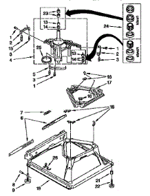 Machine Base parts for Kenmore Washer 110.92583100 (11092583100, 110 92583100) from AppliancePartsPros.com