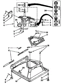 Machine Base parts for Kenmore Washer 110.92583810 (11092583810, 110 92583810) from AppliancePartsPros.com
