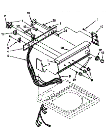 Control Panel Parts parts for Kenmore Washer 110.92584100 (11092584100, 110 92584100) from AppliancePartsPros.com