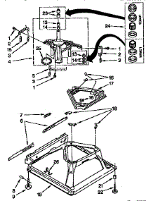 Machine Base parts for Kenmore Washer 110.92584800 (11092584800, 110 92584800) from AppliancePartsPros.com
