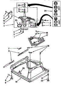 Machine Base parts for Kenmore Washer 110.92585100 (11092585100, 110 92585100) from AppliancePartsPros.com