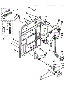 Rear Panel parts for Kenmore Washer 110.92585800 (11092585800, 110 92585800) from AppliancePartsPros.com