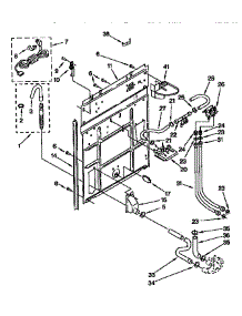 Rear Panel parts for Kenmore Washer 110.92586400 (11092586400, 110 92586400) from AppliancePartsPros.com