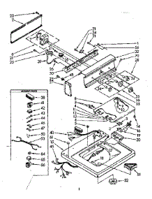 Top And Console Parts parts for Kenmore Washer 110.83372120 (11083372120, 110 83372120) from AppliancePartsPros.com