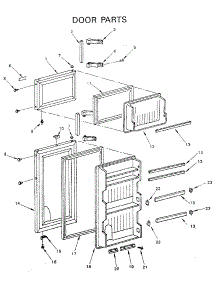 Door parts for Kenmore Refrigerator 564.9600410 (5649600410, 564 9600410) from AppliancePartsPros.com