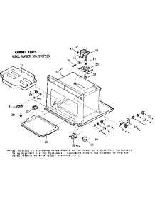 Cabinet Parts parts for Kenmore Microwave 564.9907510 (5649907510, 564 9907510) from AppliancePartsPros.com
